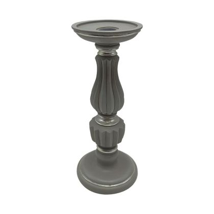 СВЕЩНИК СРЕБЪРЕН ЦВЯТ 11X11X25.5СМ SLS