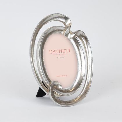 ФОТО РАМКА (10X15) ПОЛИРЕЗИН СРЕБЪРНА 16.6X2.4X22.8СМ