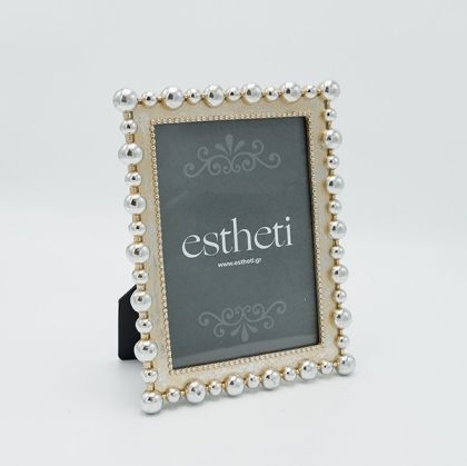 ФОТО РАМКА (13X18) ПОЛИРЕЗИН ЗЛАТНО-СРЕБЪРНА 17X2X22СМ