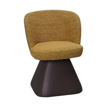 ВЪРТЯЩ СЕ ФОТЬОЙЛ FL24137 ЖЪЛТО-КАФЯВ ЦВЯТ 58X60X79СМ