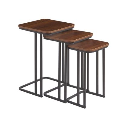 КОМПЛЕКТ ОТ 3 ПОМОЩНИ МАСИ FL3603 ТЪМНО КАФЯВО 30X30X50СМ &amp;