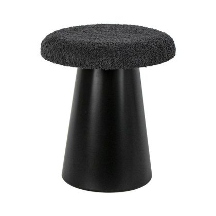 КРЪГЛА МЕТАЛНА ТАБУРЕТКА FL4201 ЧЕРЕН ЦВЯТ 35X40СМ