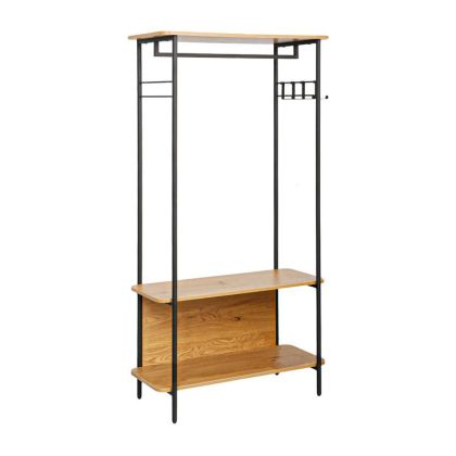 МЕТАЛНА ЗАКАЧАЛКА FL2504 ЦВЯТ ЧЕРЕН ДЪБ 80X36X158СМ