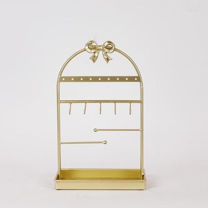 МЕТАЛНА ПОСТАВКА ЗА БИЖУТА, ЗЛАТНА 23X12X35.5СМ