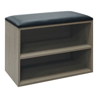 ТАБУРЕТКА С МЯСТО ЗА ОБУВКИ KIANA 4 ЧИФТА В ЦВЯТ СИВО-ДЪБ 60X32X44СМ