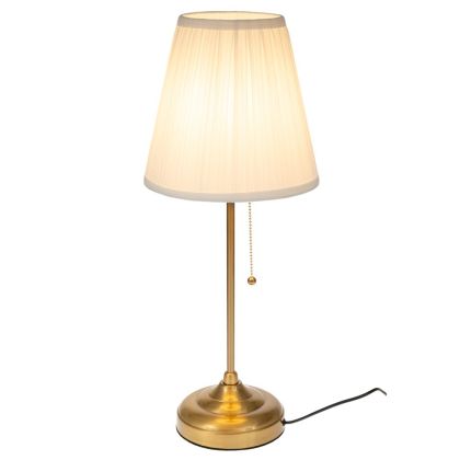 ЗЛАТИСТ МЕТАЛЕН ЛАМПИОН С БЯЛА ШАПКА И ВЕРИЖКА 60 СМ