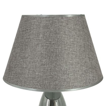 ПРЕНОСИМ АБАЖУР СРЕБРИСТА КРЪГЛА - КОНИЧНА - Φ35X22CM