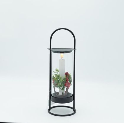 МЕТАЛЕН ФЕНЕР ЧЕРЕН С 1 СВЕЩ, 10.50X30СМ