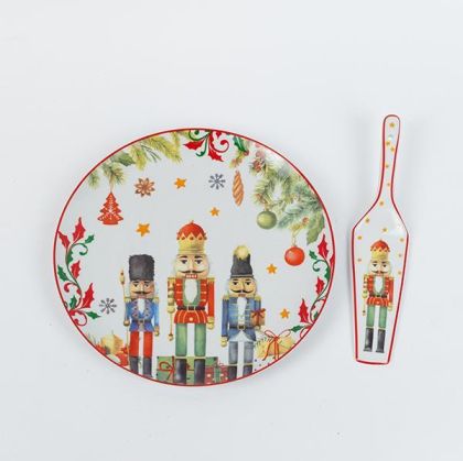 ПЛАТО С ШПАТУЛА, С ЛЕШНИКОТРОШАЧКИ, 27 СМ