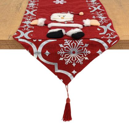 КОЛЕДНА ДЕКОРАТИВНА НАПРЕЧНА ЛЕНТА СВЕТИ КОЛЕДА FL032 ЧЕРВЕН ЦВЯТ 32X150СМ