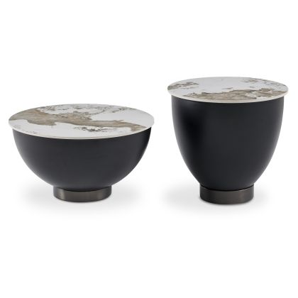 КОМПЛЕКТ ОТ 2 ХОЛНИ МАСИ ERIDANO SM21216 ЧЕРЕН МЕТАЛ - СИНТЕРОВАН КАМЪК PANDORA