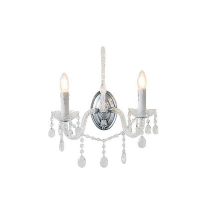 АПЛИК МЕТАЛ-СТЪКЛО 2XE14 ΜΑΧ 8W 330X425MM МЕТАЛ ARTE ILLUMINA KRISTALLO