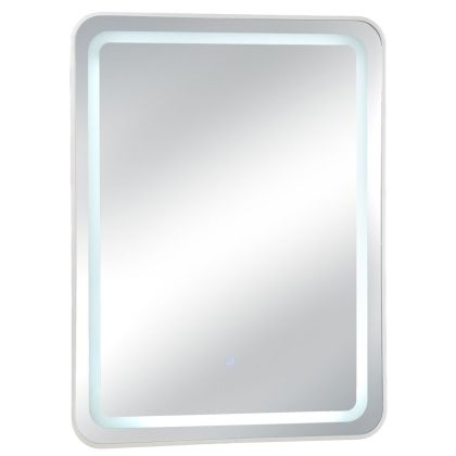 БЯЛО ПРАВОЪГЪЛНО ОГЛЕДАЛО LED ОСВЕТЛЕНИЕ D60X80 СМ