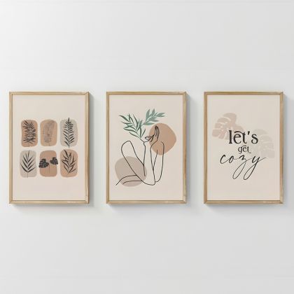 КАРТИНА СИНИБИЯ ТРИПТИК С ДИГИТАЛЕН ПРИНТ 33X1.5X48СМ