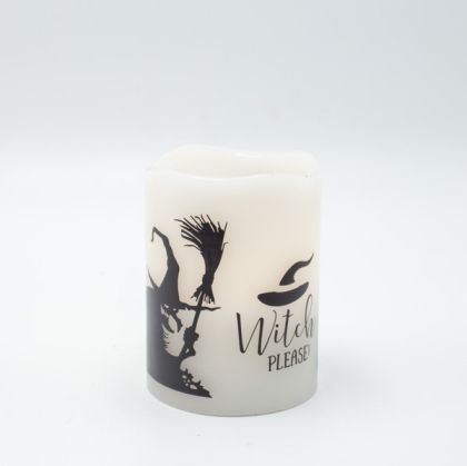 ЗАПАЛЕНА СВЕЩ С ПОДВИЖЕН ПЛАМЪК, ХЕЛОУИН ДИЗАЙН, ТАЙМЕР, 7,5X10СМ, IP20