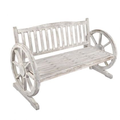  WOODEN BENCH IN WHITE COLOR 131X66X86