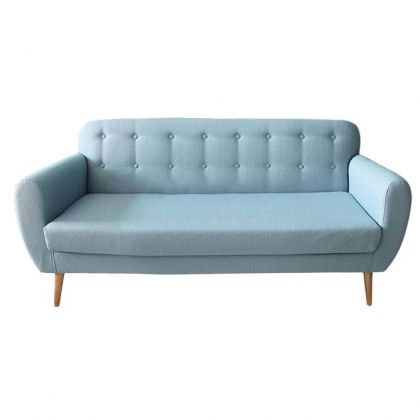 FABRIC 3 SEATER SOFA IN LT BLUE COLOR 190X76X85