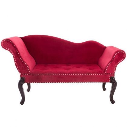 VELVET RED SOFA 157X55X85