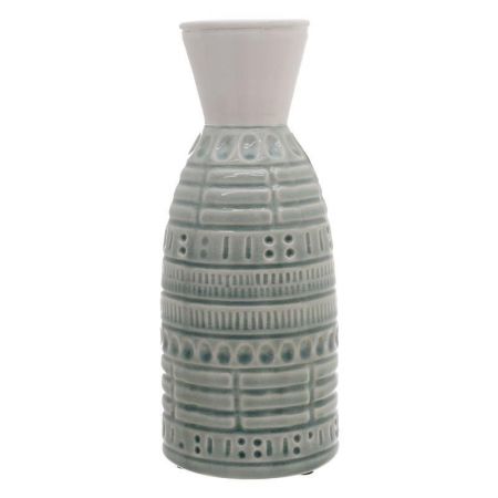 CERAMIC VASE IN OLIVE COLOR 11X11X25