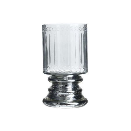 GLASS CANDLE HOLDER IN SILVER COLOR 10X10X18