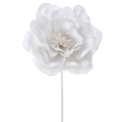 ROSE WHITE STEM 20X62CM