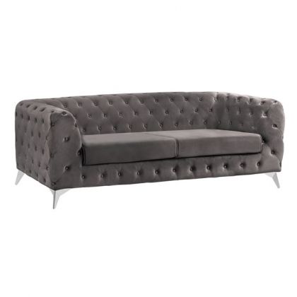 ДИВАН ТРИ МЕСТА Chesterfield velvet BARLOW СИВ HM3128.10