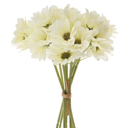 ARTIFICIAL WHITE DAISY BOUQUET 30CM WITH 36 FLOWERS