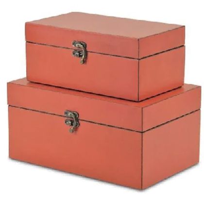 ORANGE STORAGE BOX L:26X16X12.5CM S: 21.5X13X9.5CM