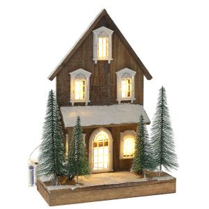 Коледна Декорация Къща 32X14X45См С 10Led