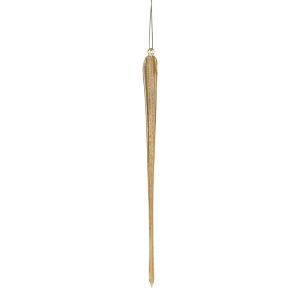  GOLD GLASS  STALACTITE ORNAMENT 29CM SET 3