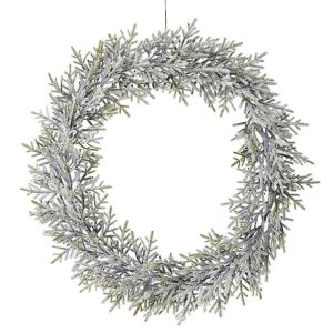  XMAS SNOWY FIR WREATH D75CM