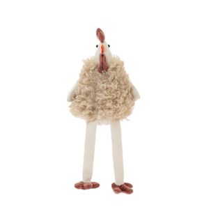 POLYESTER CHICKEN WITH LONG LEGS 14X31CM