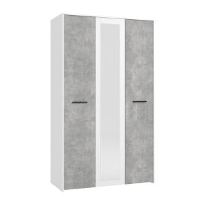 Гардероб VARADERO 3K1O WHITE-CONCRETE 119x53x203.5cm