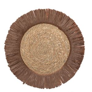 BOHO CATTAIL GRASS AND PAPER MAT D43CM