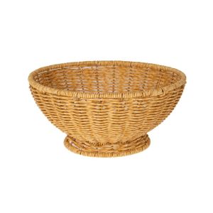 CREAM PE RATTAN BOWL D24,5X12CM