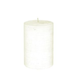 CREAM SCENTED PILLAR CANDLE 7X12CM VANILLA