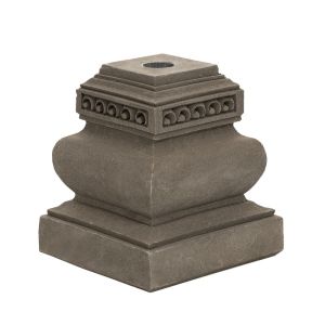 STONE GREY PARASOL BASE 28x28x30CM