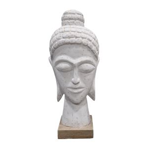 Бюст buddha Wevi Inart от бяло мангово дърво 17x11.5x41cm