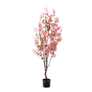 Декоративно дърво Peach flower в кашпа Inart pink pp H140cm