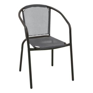 СТОЛ BALENO Armchair Steel Black/Textilene Grey E2402,1