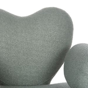 Кресло HARTT HM9777.07 букле цвят шам фъстък 84x74x87Hcm.