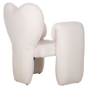 Кресло HARTT бяло букле 84x74x87Hcм HM9777.05
