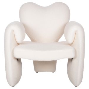 Кресло HARTT бяло букле 84x74x87Hcм HM9777.05