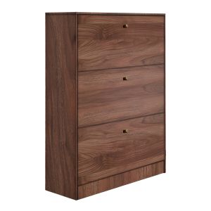 Warat 3 Шкаф за обувки цвят орех 80x24x112см
