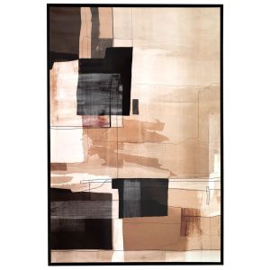 АБСТРАКТНА КАРТИНА 83X123СМ С РАМКА ВЕНГЕ ВЪРХУ ЩАМПОВАНО ПЛАТНО