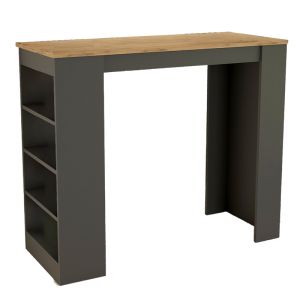 Бар маса Birma в нюанс дъб-антрацит 120x51,5x102см