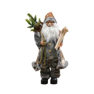 КОЛЕДНА ФИГУРА FL241311 СИВ ЦВЯТ 60см