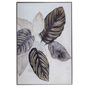 МАСЛЕНА КАРТИНА 80X120СМ СЪС СРЕБЪРНА РАМКА ВЪРХУ ОТПЕЧАТНО ПЛАТНО