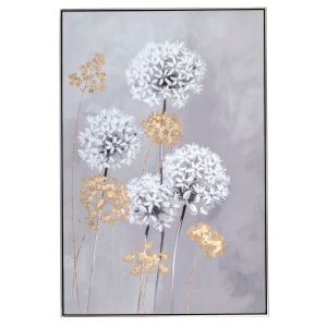 МАСЛЕНА КАРТИНА 80X120СМ СЪС СРЕБЪРНА РАМКА ВЪРХУ ЩАМФОВАНО ПЛАТНО