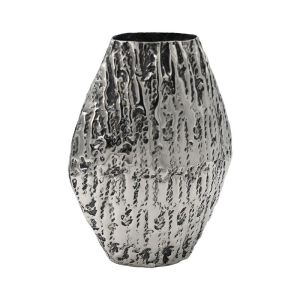 МЕТАЛНА ДЕКОРАТИВНА ВАЗА FL7825 СРЕБРИСТ ЦВЯТ 22x12x32cm
